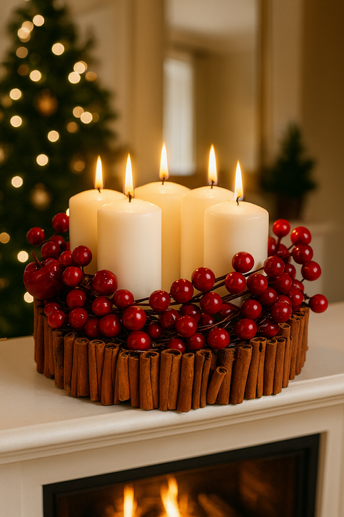 Stroik na Boże Narodzenie 14/25 cm – dekoracja świąteczna na stół – kolekcja GrandDeco