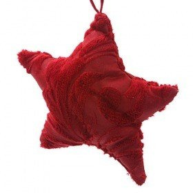 Zawieszki gwiazdy pluszowe bordo  11 cm komplet 4 szt