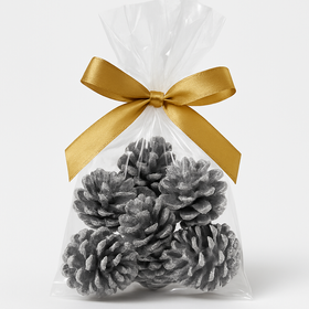 Dekoracyjne szyszki srebrne 12 szt. 3–4 cm | naturalne ozdoby świąteczne do stroików, wieńców, DIY, dekoracje bożonarodzeniowe