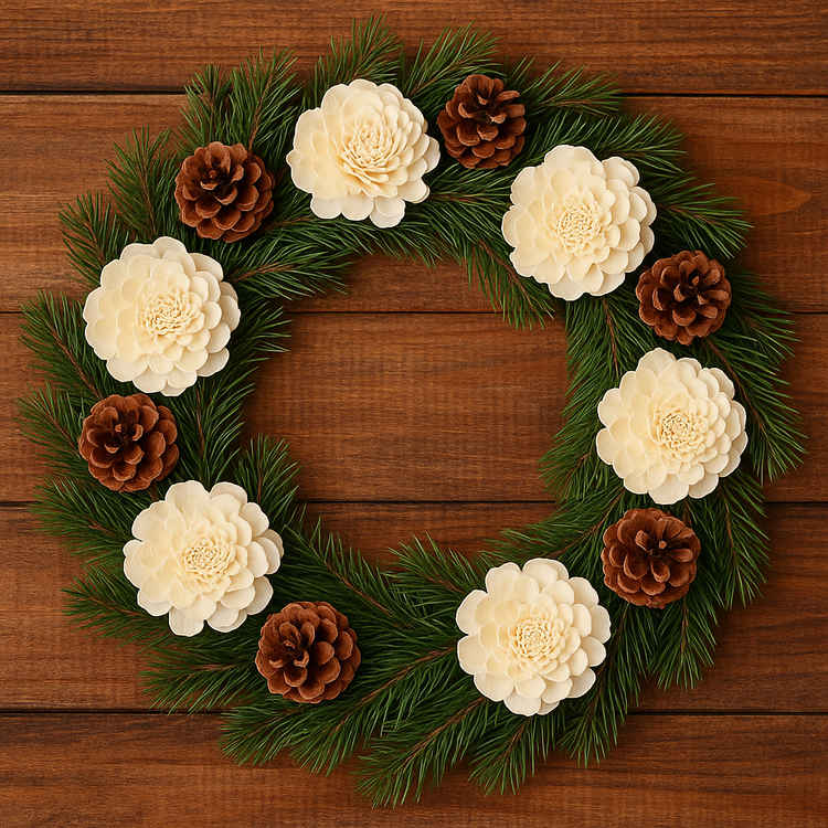 Kwiaty shola białe 6 cm – 12 szt. 