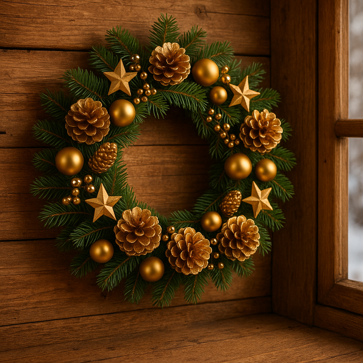 Złote szyszki dekoracyjne 12 szt. | Ozdoba świąteczna 4–6 cm | Naturalne szyszki do stroików, wieńców i DIY