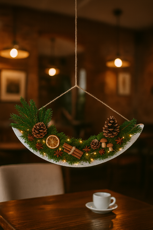 Łuk styropianowy 70 cm – baza do dekoracji świątecznych, girland, stroików i aranżacji florystycznych