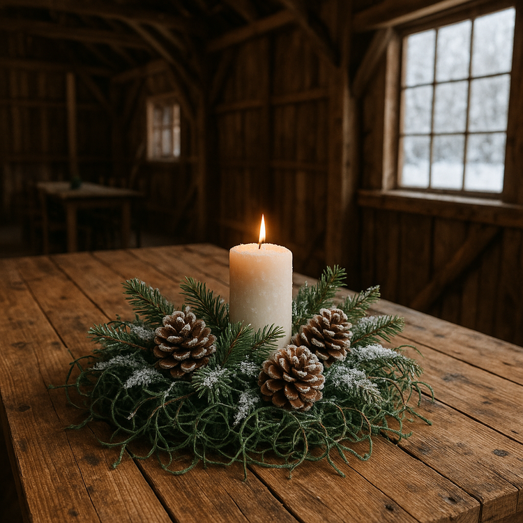 Ośnieżone Szyszki 10–12 cm (Zestaw 3 szt.)