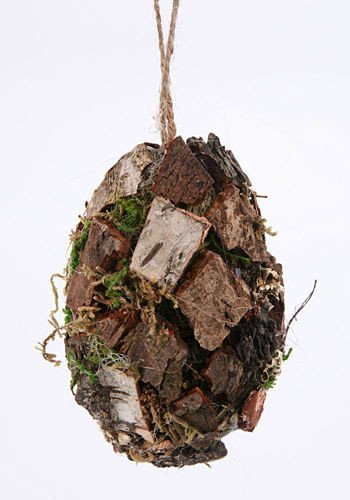 Bombka zawieszka naturalna z kory 16 cm – zestaw 3 szt.