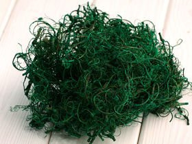 Mech kręcony egzotyczny – 30 g | Ciemna zieleń | Dekoracja florystyczna
