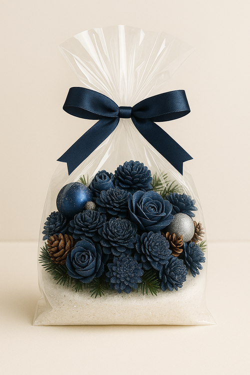 Dekoracja GrandDeco „Granatowa Elegancja” – 0,5 l