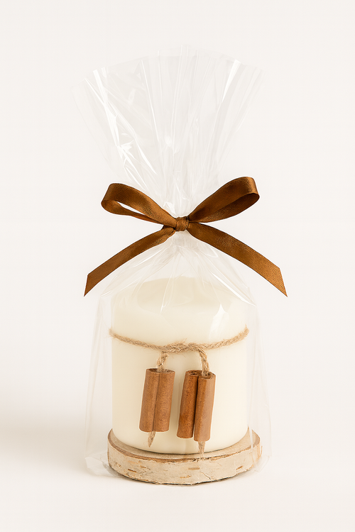 Świeca cynamonka – 15 h palenia | zimowa dekoracja premium