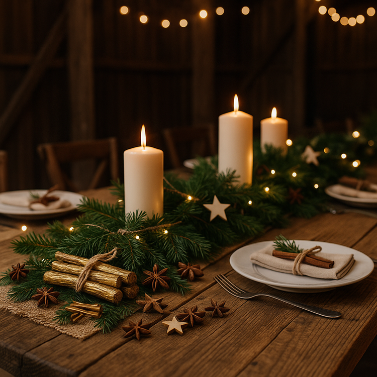 Dekoracja świąteczna Drewno złote dł. 10 - 12 cm 6szt /op