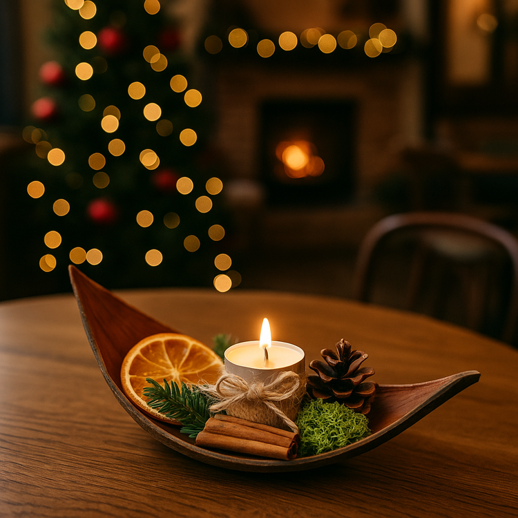 Naturalny Zestaw DIY 3 Łuski Kokosowe 15-20  cm do Aromatycznych Dekoracji