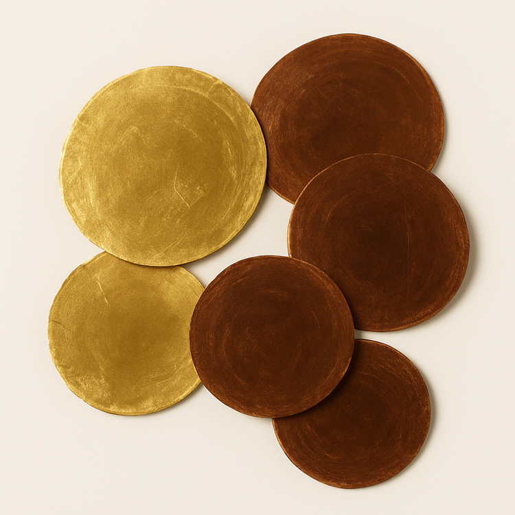 Muszle Capiz 7–11 cm 12 szt – GrandDeco Naturalne, perłowe krążki do dekoracji świątecznych i zimowych aranżacji