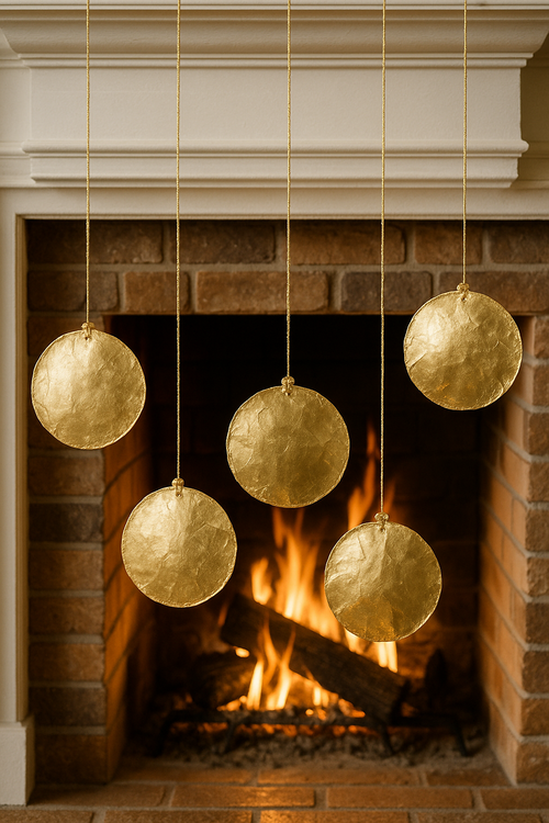 Złote Muszle Capiz 7–11 cm, 12 szt – GrandDeco