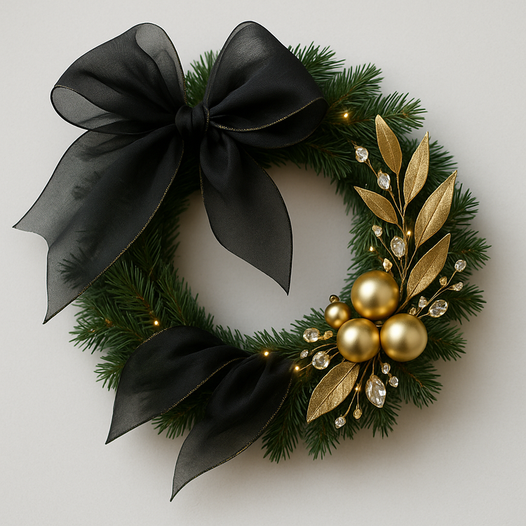 Czarna organza 12 cm x 9 m obszywana – wstążka dekoracyjna glamour DIY