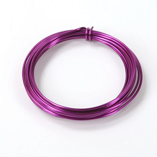 Drut florystyczny aluminiowy ring 5 m - fiolet