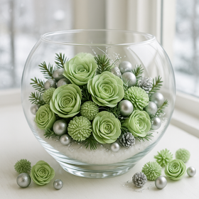 Dekoracja GrandDeco „Zimowa świeżość” – 0,5 l