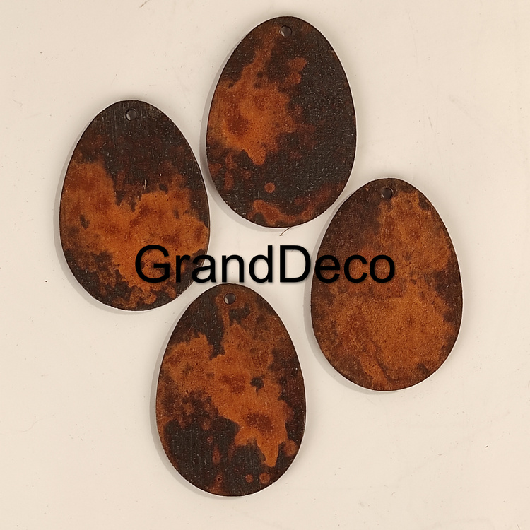 Jajka wielkanocne rdzewione. Zawieszki jajka wielkanocne,świąteczne 80 mm / 4szt.