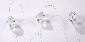 Girlanda diamentów perełki 200 cm przezroczysta