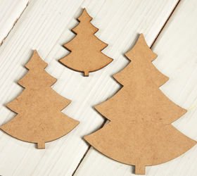 Ozdoby świąteczne drewniane choinki drewniane  5,7,10 cm 3 szt/op