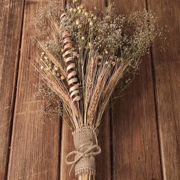 Bukiet zboża suszone 40-50 cm Kompozycja traw, zboż i suszonych roślin 