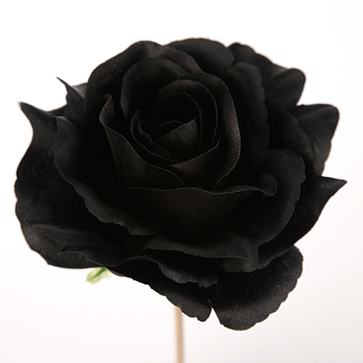 Róża główka rozwinięta CZARNA 12 cm 3 szt/op