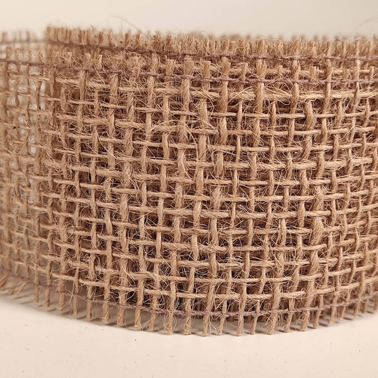 Wstążka jutowa długa, wstążka juta naturalna Wstążka świąteczna 5 cm/ 10 m 