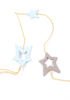 Girlanda niebiesko-liliowych drewnianych gwiazdek na sznurku 12 gwiazdek- 160 cm