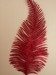 LIŚĆ PAPROCI ozdoba bożonarodzeniowa liść sztuczny CZERWONY 20 cm 3 szt.